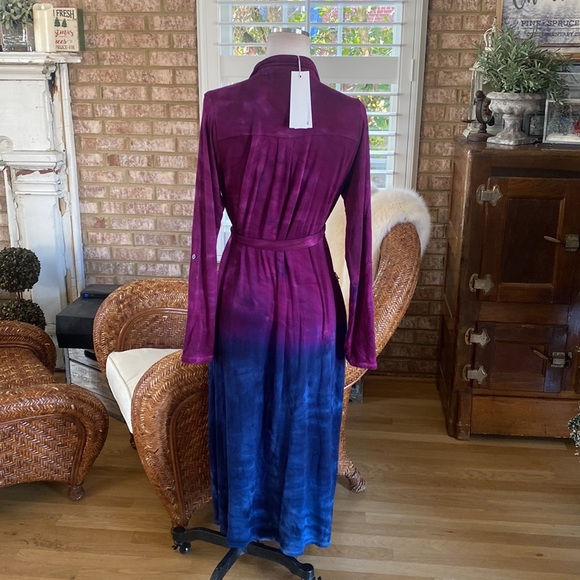 ADYSON PARKER TIE DYE PLUM TART COMBO BELTED DRESS 3X NEW - Picture 4 of 11